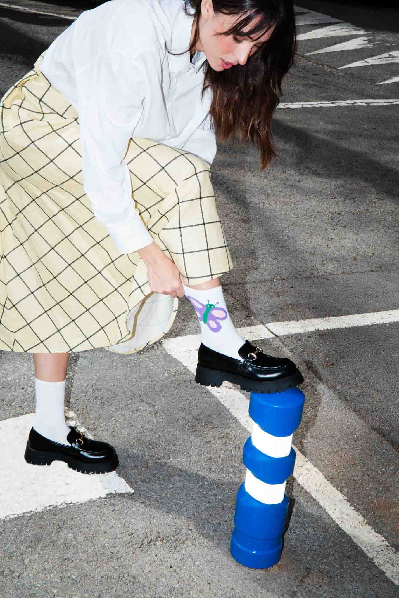 Butterfly Flat Socks
