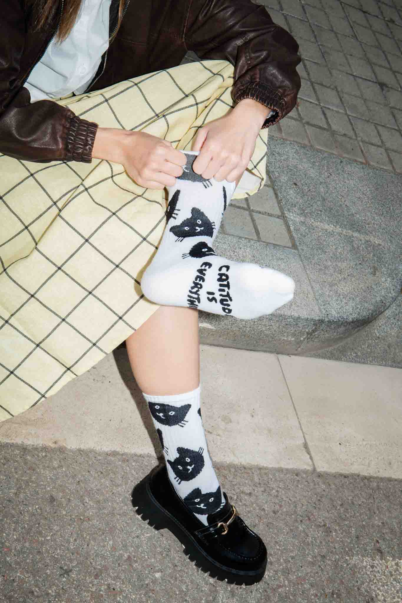 Cat Flat Socks