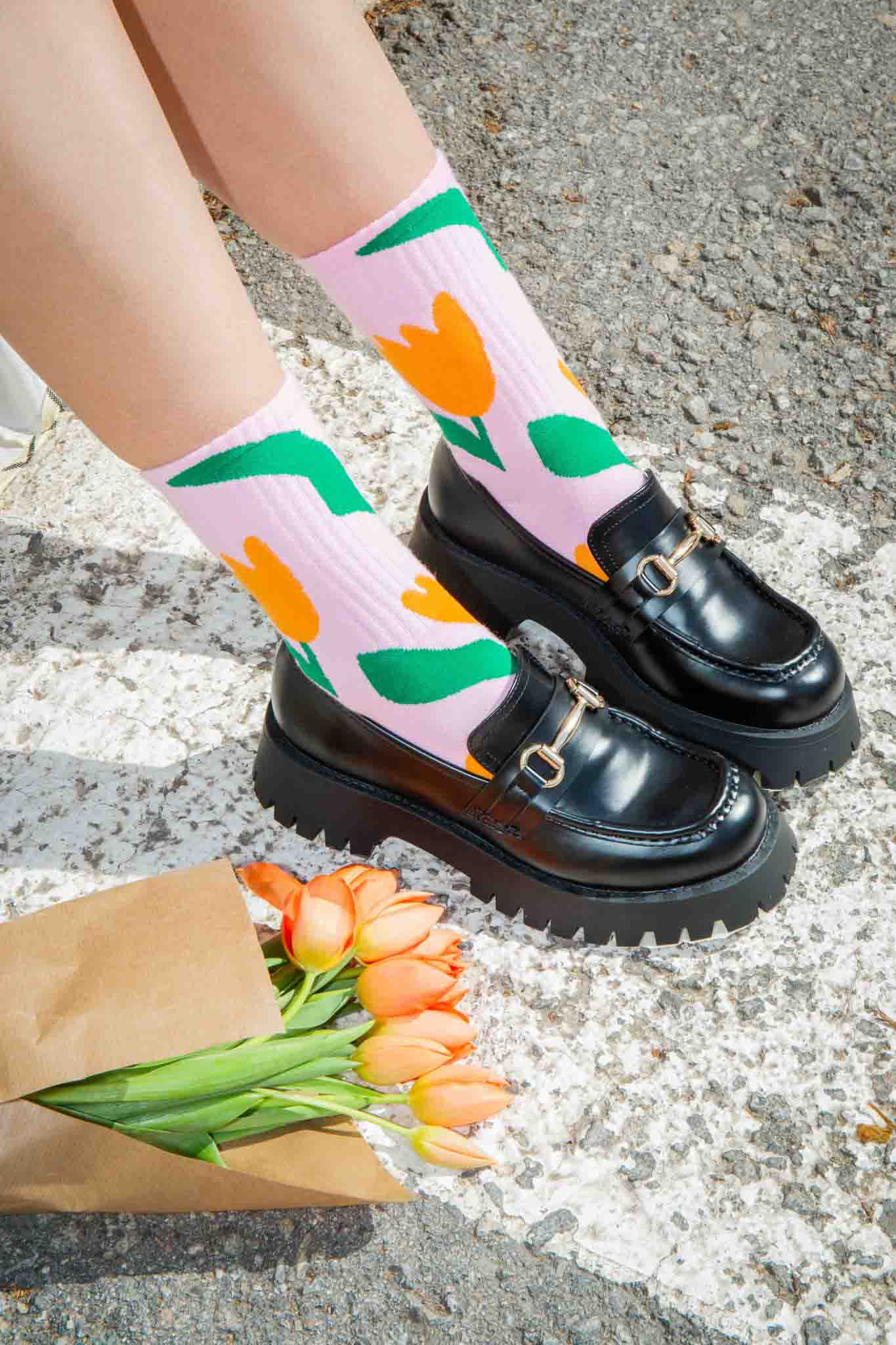 Tulip Flat Socks