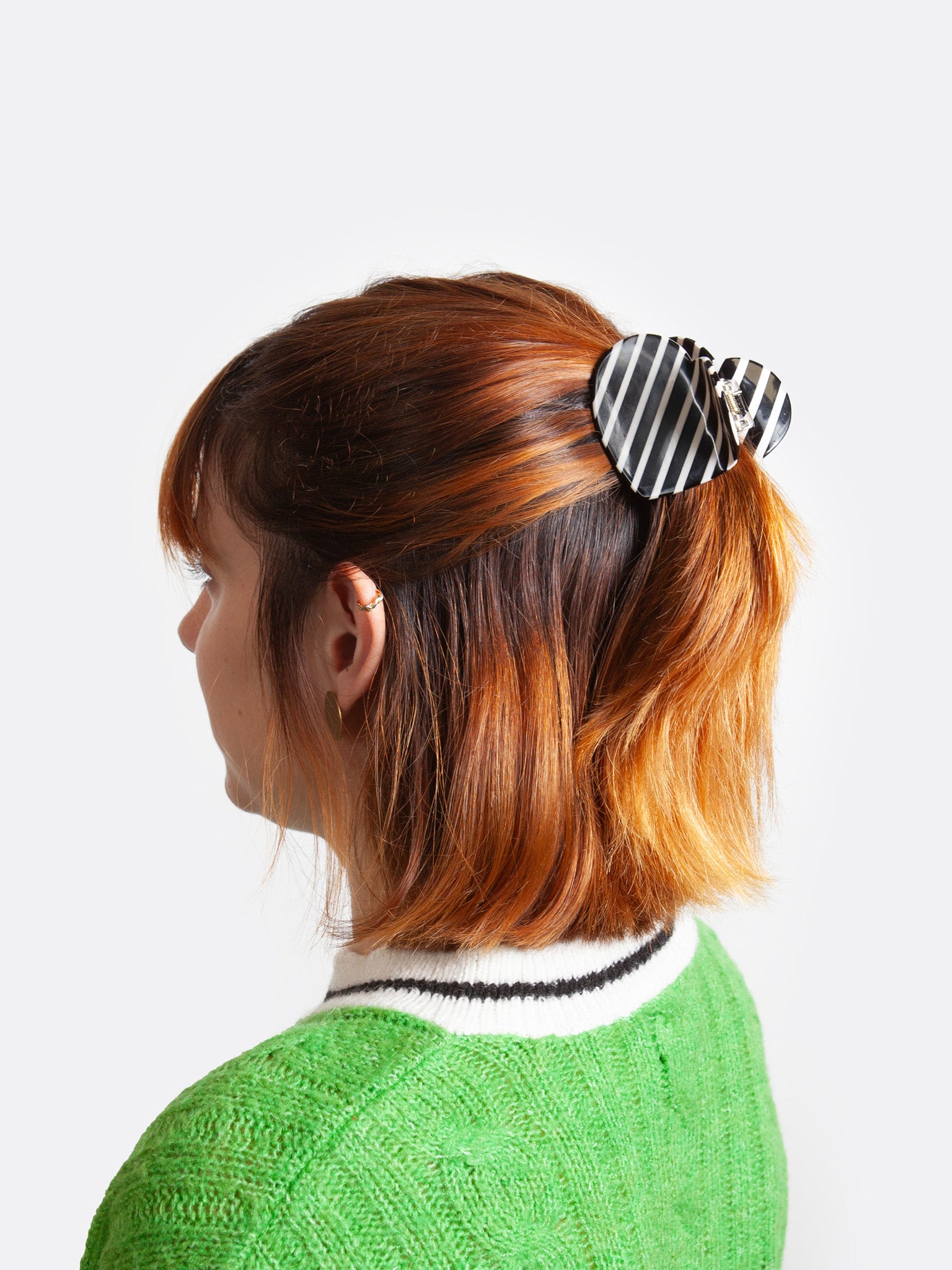 Heart Hair Claw Stripes