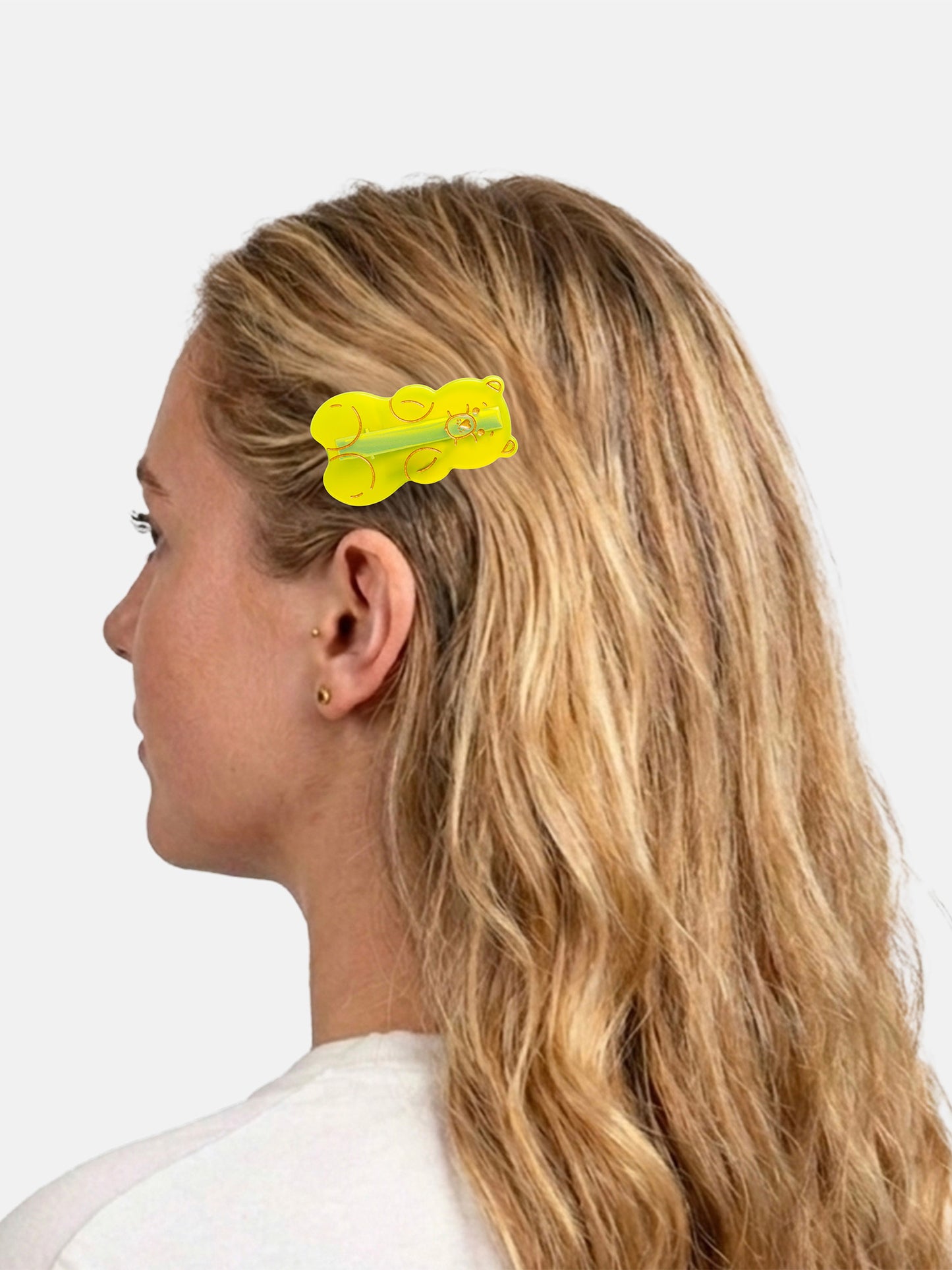 Yellow Gummy Bear Hair Clip