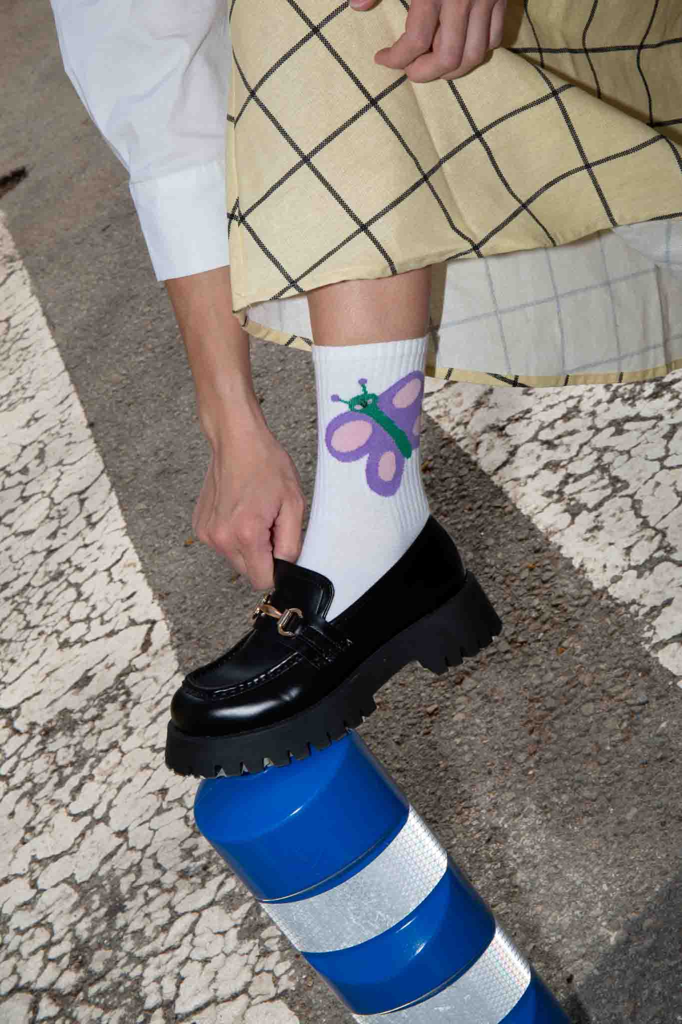 Butterfly Flat Socks