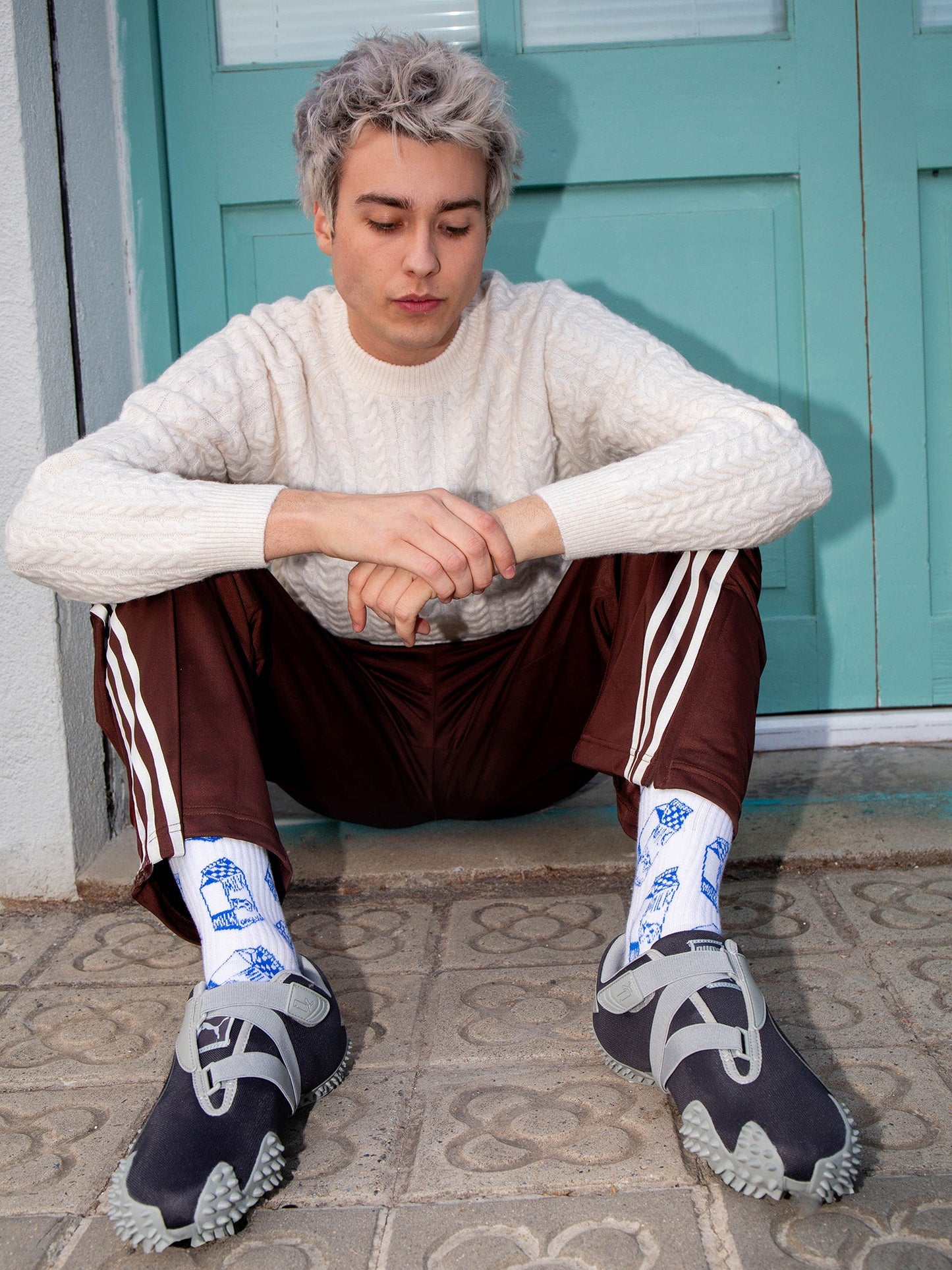 Milky Day Flat Socks