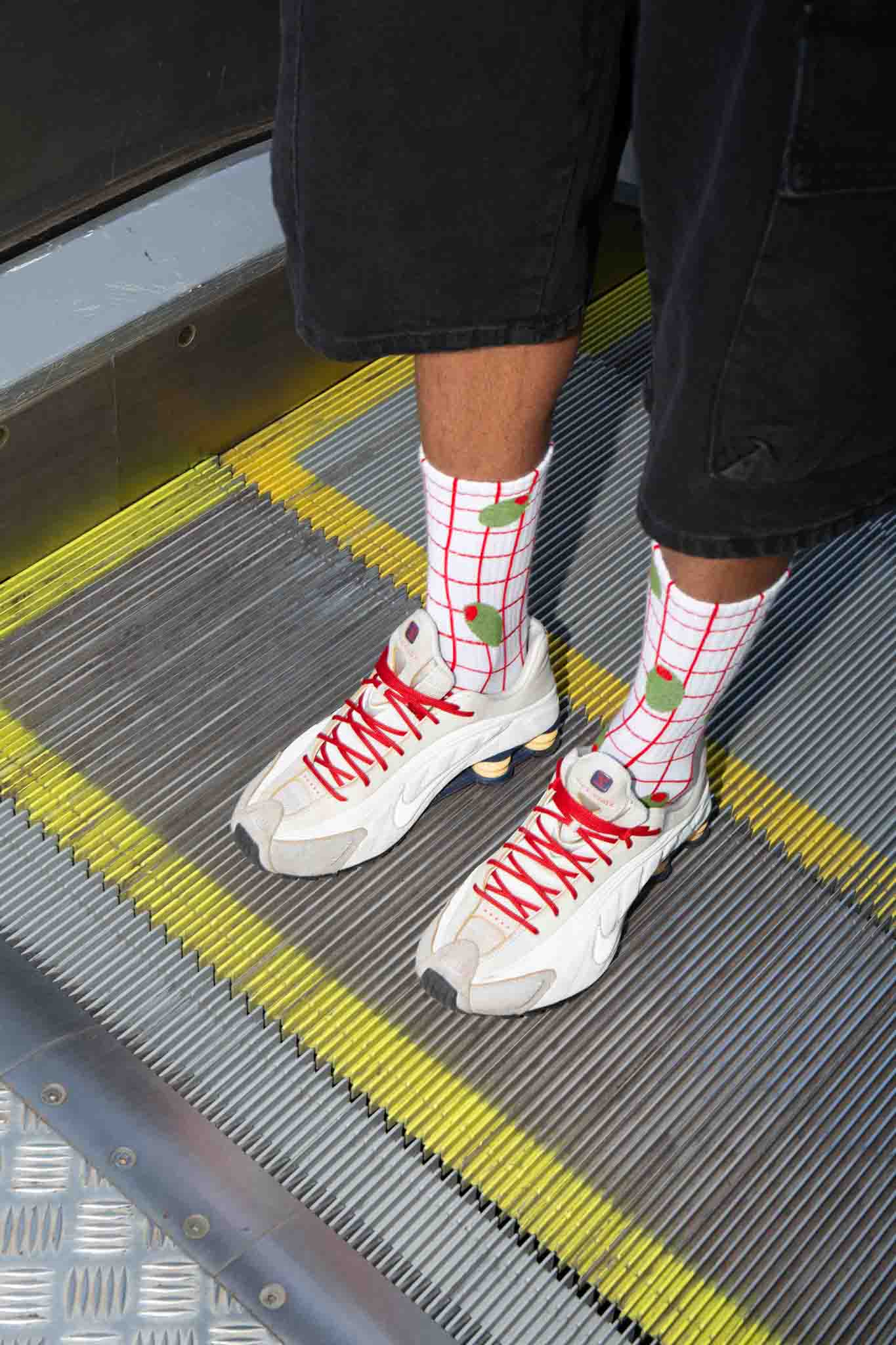 Olive Flat Socks