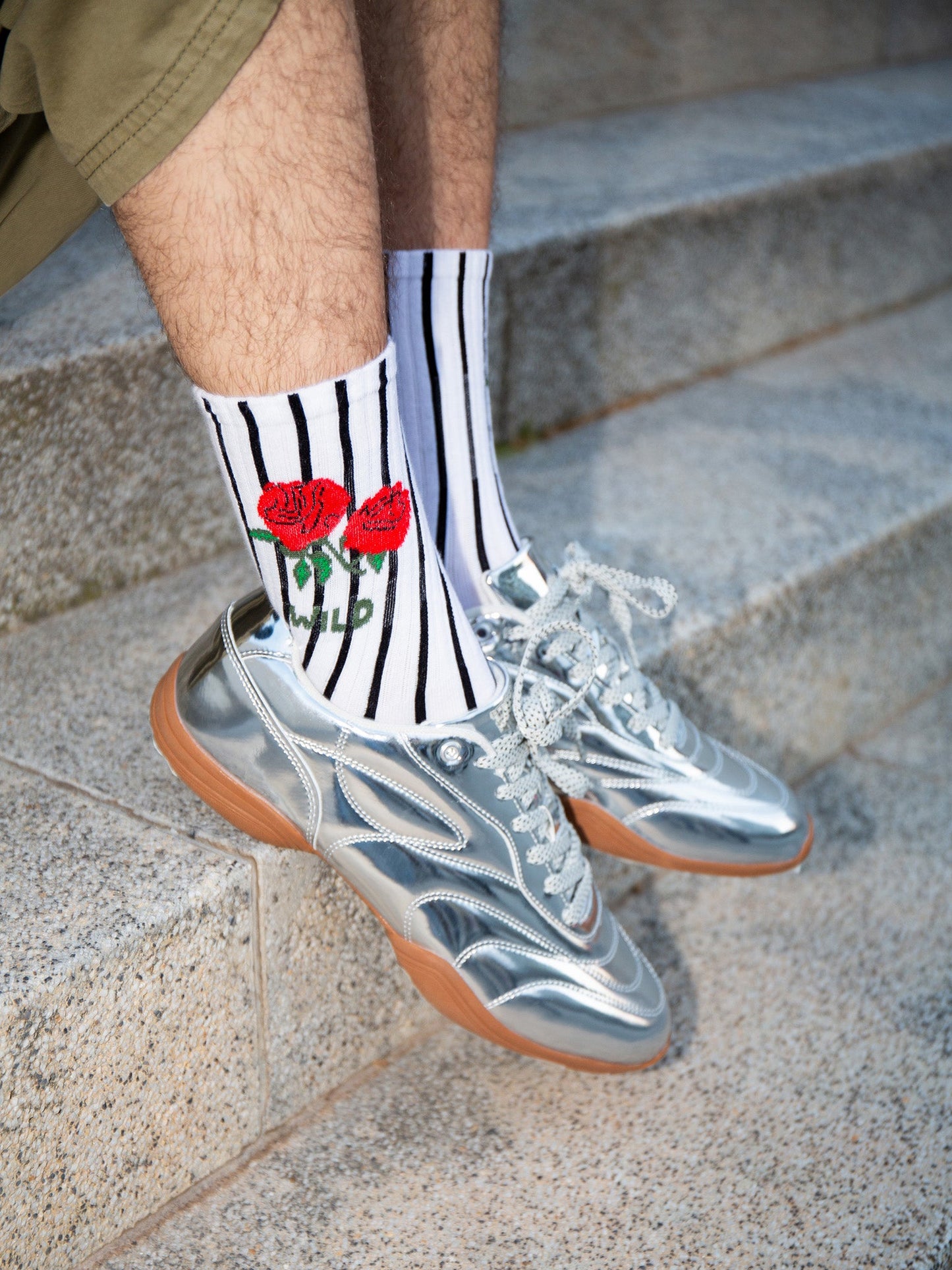Rose Flat Socks