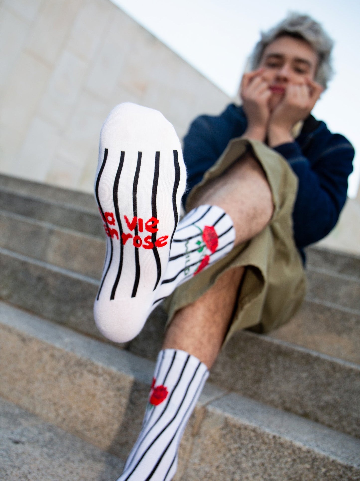 Rose Flat Socks