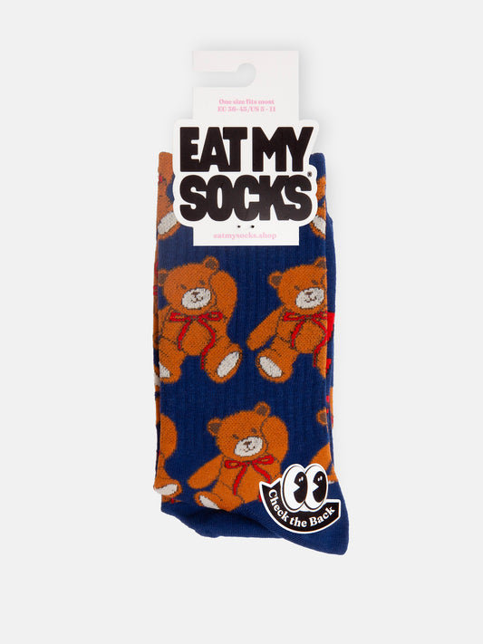 Teddy Bear Flat Socks