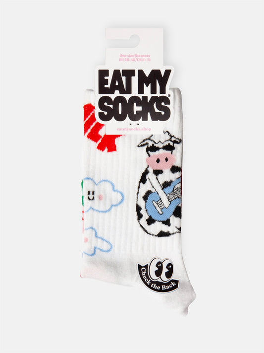 Farm Life Flat Socks