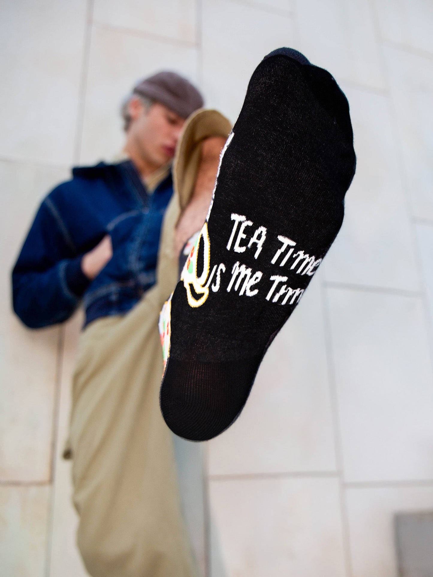 Tea Time Flat Socks
